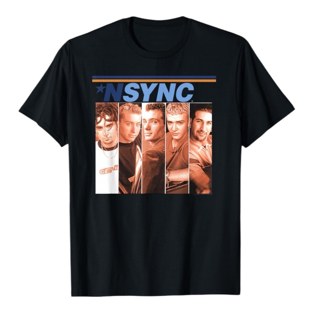 NSYNC Album Cover Black Graphic Tee - Sz L - NEW